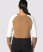 Vosh Colorblock Sweater, Tan, original image number 3