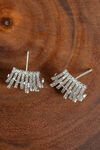 Multi Mini Hoop Bling Earrings, Silver, original image number 0