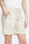 Linen Blend Pull-On Shorts, White, original image number 0