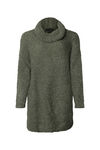 Vi One Size Sweater with Cowl Neck , Olive, original image number 0
