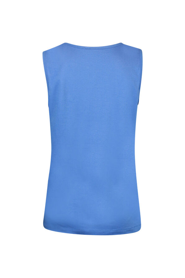 Stretch Cotton Tank Top, Periwinkle, original image number 1