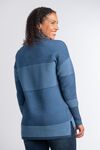 Ribbed Cowl Neck Sweater, Blue, original image number 1