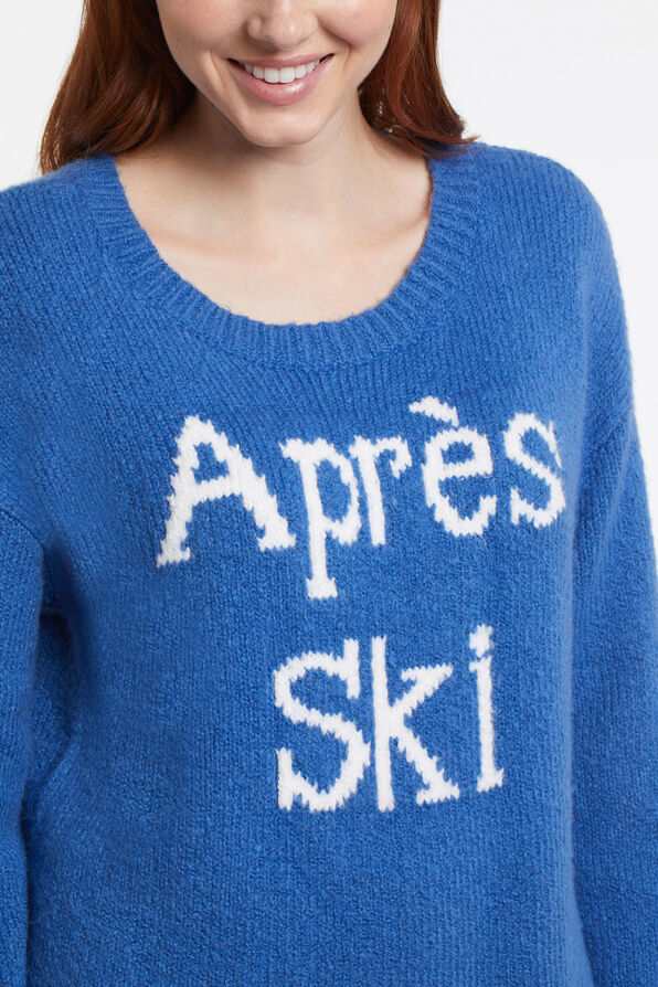Classic Luxury Apres Ski Super Blue Sweater, Cobalt, original image number 2
