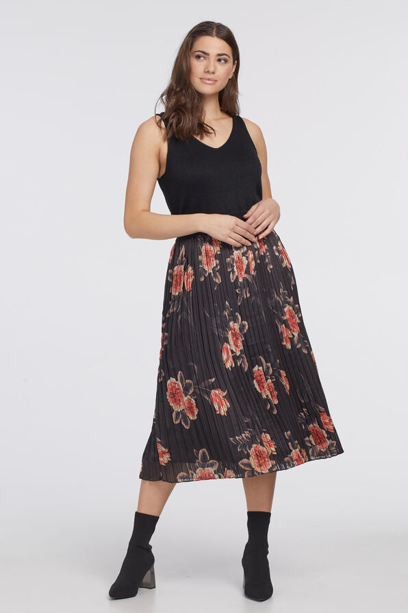 Pleat-Is-In Skirt, Black, original image number 0