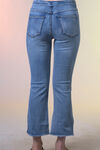 Embellished Cut-Off Cropped Wide Leg Jean, Blue, original image number 2