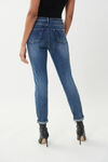 Cropped Jeans w/ Rolled Hem, Indigo, original image number 3