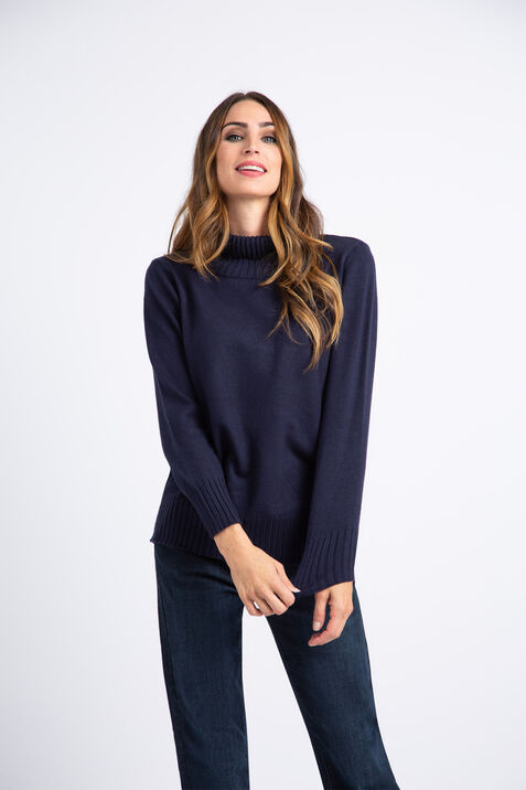 Long Sleeve Turtleneck Sweater , Navy, original