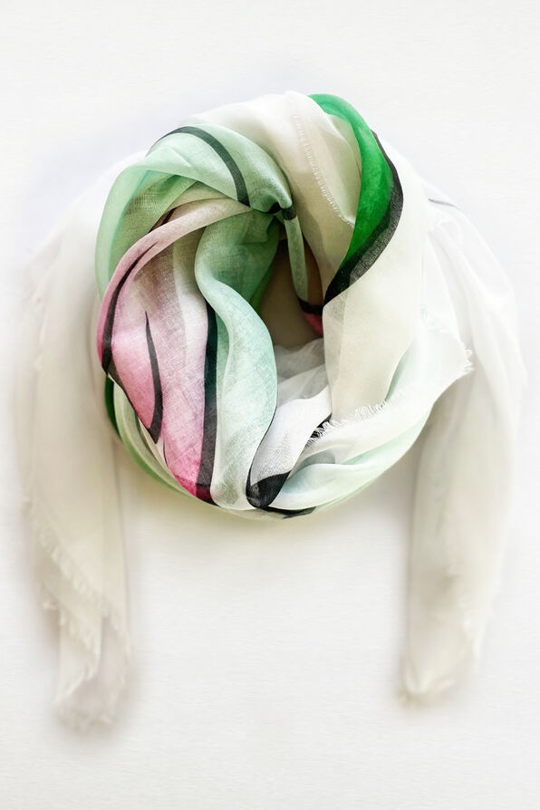 Abstract Print Scarf, , original image number 1