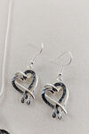 Intertwined Hearts Necklace and Earrings Set, Silver, original image number 2