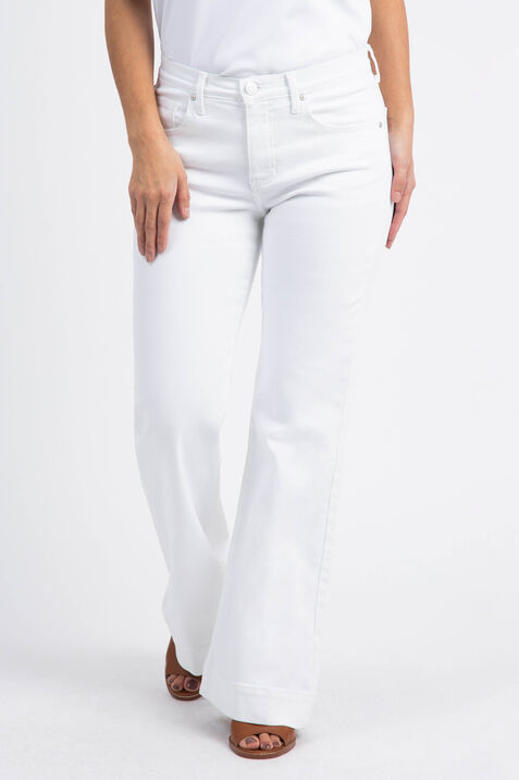 Kait Mid Rise Flare Pants, White, original
