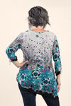 Print Knit Tunic, Teal, original image number 1