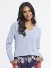 Mesh-Knit  Raglan Sweater, Blue, original image number 0