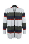 Marleigh Long Striped Cardigan, Navy, original image number 0