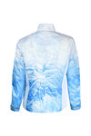 Ruched Front Windbreaker Jacket, Turquoise, original image number 1