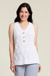 Sleeveless Cable-Knit Sweater, , original image number 1