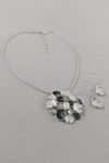 Lily Pads Necklace and Earrings Set, White, original image number 0