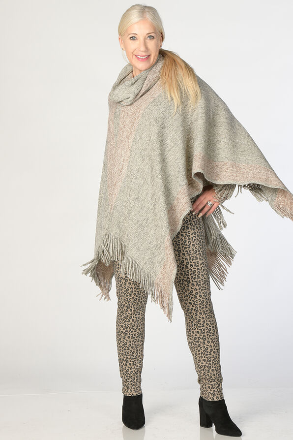 The Glam Shimmery Swing Cape, Grey, original image number 3