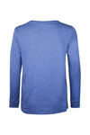 Cotton Crew Neck with Side Snaps, Blue, original image number 1