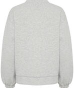 Cat Meow Fleece Sweatshirt, Grey, original image number 1