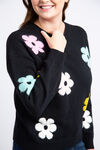 Long Sleeve Daisy Sweater , Multi, original image number 4