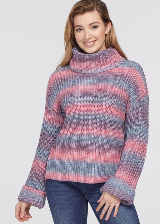 Space-Dye Turtleneck Sweater, Multi, original