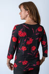 Red Roses And All-Over Floral  Autumn Shirt, Black, original image number 1