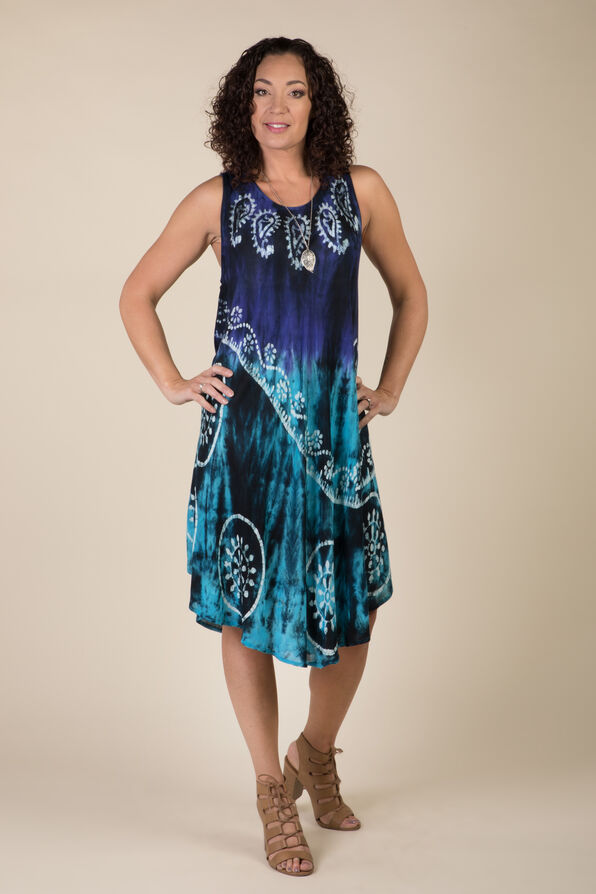 Tie-Dye Dream Dress, Blue, original image number 0