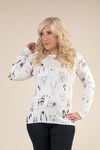 Animal Print with a Twist Top, White, original image number 2
