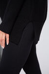 Ribbed Turtleneck Sweater , Black, original image number 3