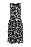 Sleeveless Lace Tiered Midi Dress, Black, original image number 0
