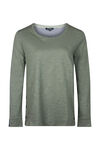 Cotton Crew Neck with Side Snaps, Green, original image number 0