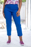 Cropped Scallop Edge Pant, Blue, original image number 0