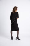 Sleeveless Midi Dress w/ Jeweled Overlay , Black, original image number 2