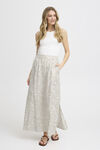 Pull-On Linen Maxi Skirt, White, original image number 3