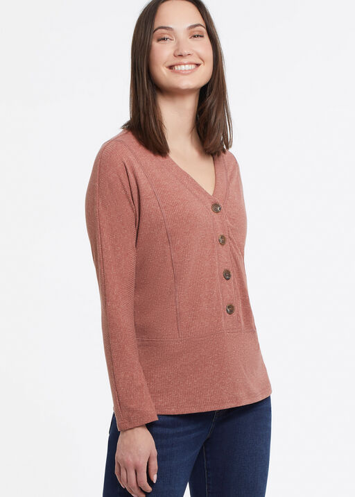 Essential Henley Sweater, Rust, original