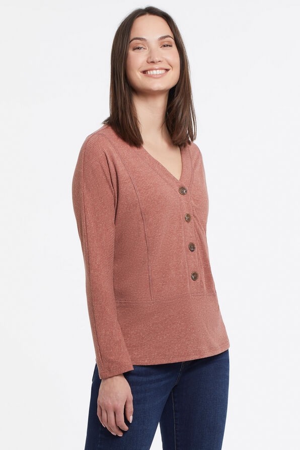 Essential Henley Sweater, , original image number 0