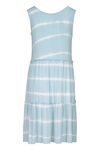 Tribal Tie Dye Ruffle Tiered Midi Dress, Blue, original image number 1