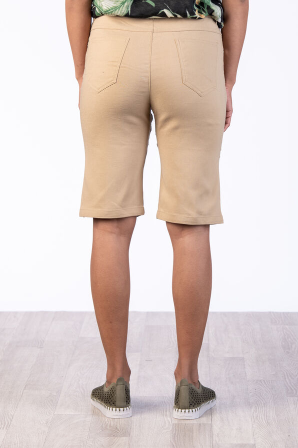 Stretch Shorts, Tan, original image number 2