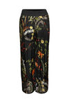 Floral Print Silk Wide Leg Pant , Black, original image number 1