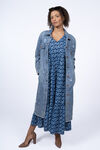 Puff Sleeve Tiered Maxi Dress , Blue, original image number 2