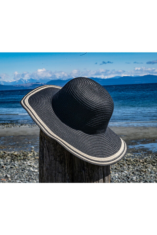 Wide Brim Sun Hat, Black, original image number 0
