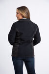 Quilted Polar Fleece Jacket , Black, original image number 2