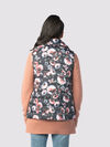 Spring Floral Puffer Vest, Black, original image number 1