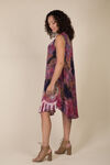 Sleeveless Embroidered Tie Dye Swing Dress, Pink, original image number 2
