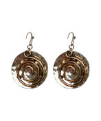 Swirl Hammered Coin Earrings, Multi, original image number 0