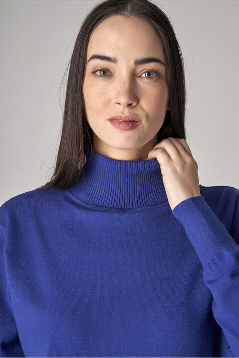 Long Sleeve Turtleneck Sweater , Blue, original