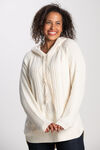 Cable Knit Hooded Sweater , , original image number 0