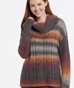 Ombre Cowl Sweater, Multi, original image number 0