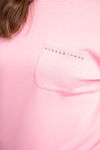 Puff Sleeve Rhinestone Sweater, Pink, original image number 4