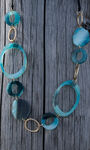 Blue Circles Necklace, Turquoise, original image number 0